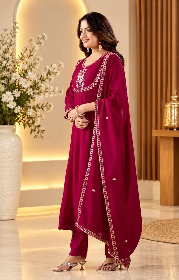 Women’s_Red_Vichitra_Silk_Embroidered_Anarkali_Kurta_Set_with_Dupatta