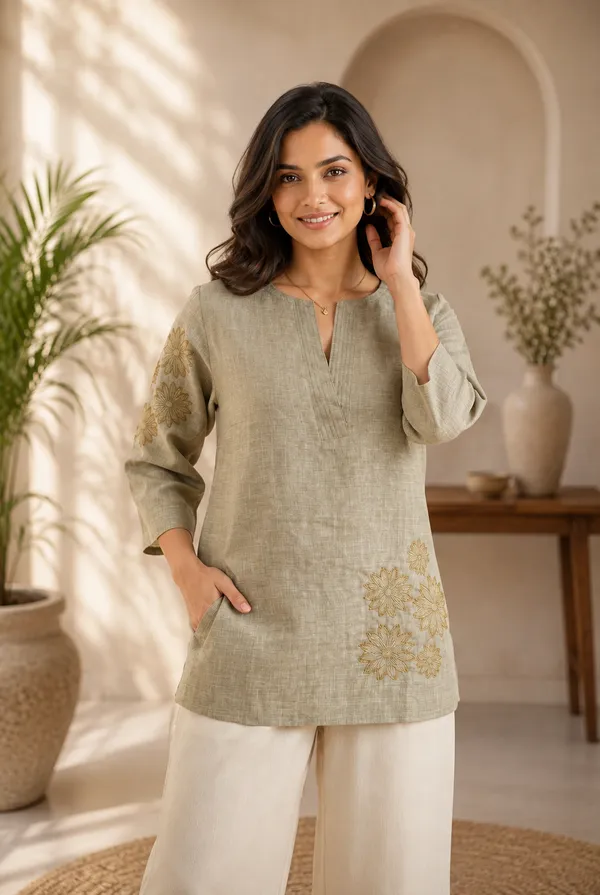 Sage_Linen_Cotton_Straight_Kurta_For_Women