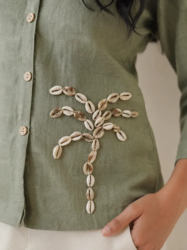 Green_Linen_Cotton_Relaxed_Fit_Shirt_For_Women