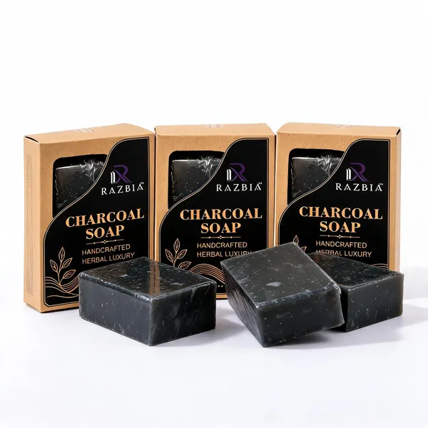 Razbia_Activated_Charcoal_Handcrafted_Herbal_Soap_Pack_Of_3