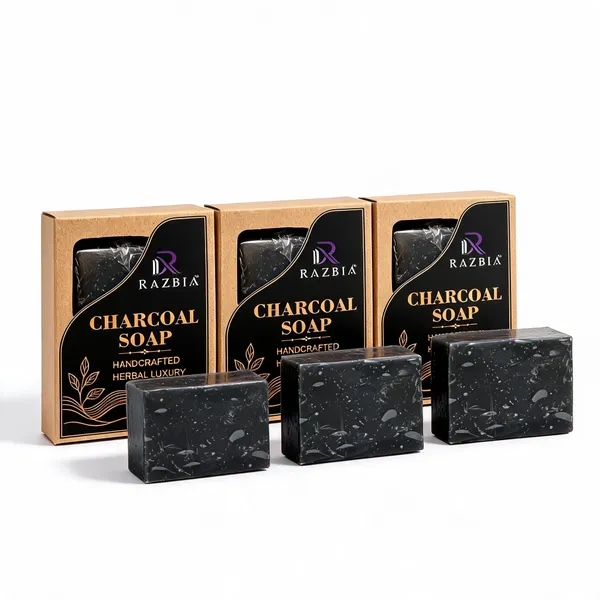 Razbia_Activated_Charcoal_Handcrafted_Herbal_Soap_Pack_Of_3
