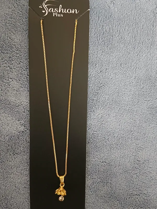 Gold-Toned_Bell_Shape_Pendant_Necklace_for_Women