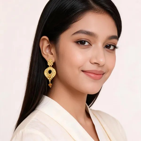 Gold_Brass_Floral_Filigree_Drop_Earrings_For_Women