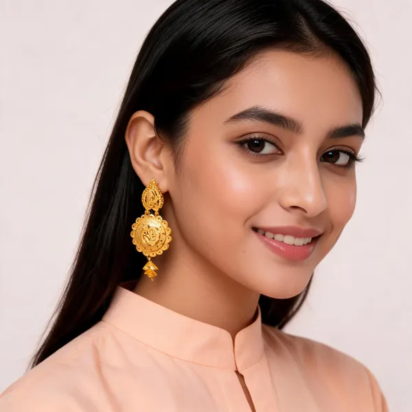 Gold_Brass_Paisley_Motif_Traditional_Drop_Earrings_For_Women