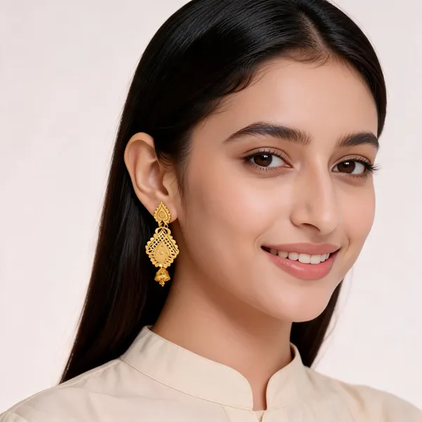 Gold_Brass_Filigree_Jhumka_Earrings_For_Women