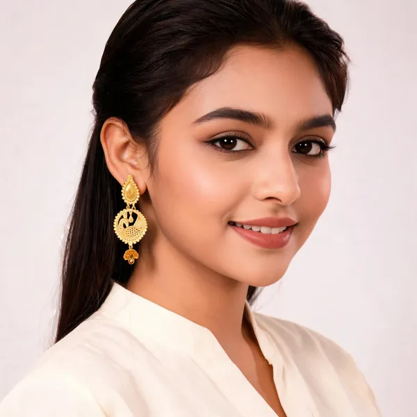 Gold_Brass_Peacock_Motif_Drop_Earrings_For_Women