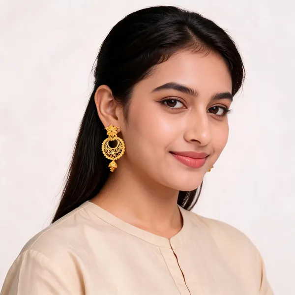 Gold_Brass_Floral_Filigree_Dangle_Earrings_For_Women