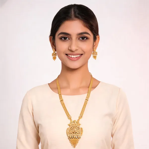 Gold_Brass_Traditional_Pendant_Necklace_Set_For_Women