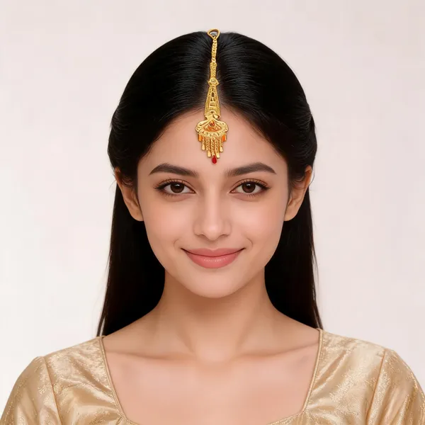 Gold_Brass_Bridal_Dangling_Traditional_Maang_Tikka_For_Women