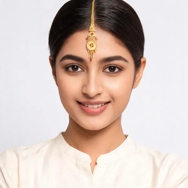 Gold_Brass_Red_Accent_Traditional_Maang_Tikka_For_Women