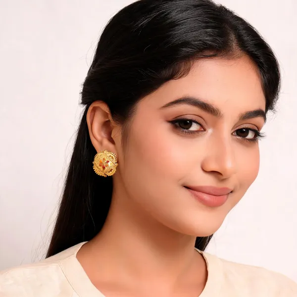 Gold_Brass_Floral_Motif_Traditional_Earrings_For_Women