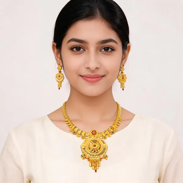 Gold_Brass_Festive_Necklace_Set_For_Women