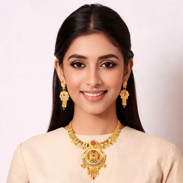 Gold_Brass_Festive_Necklace_Set_For_Women
