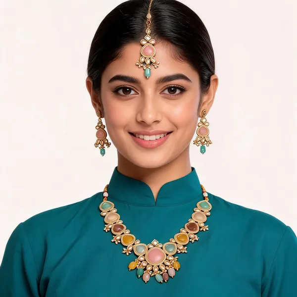 Gold_Brass_Kundan_Necklace_Set_For_Women