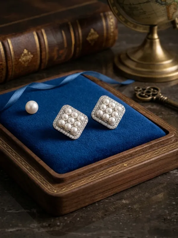 White_Faux_Pearl_Stud_Earrings_Set_Of_3_For_Women