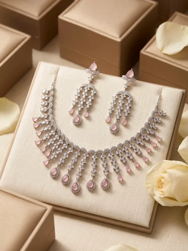 Pink_Silver_American_Diamond_Chandelier_Earrings_For_Women