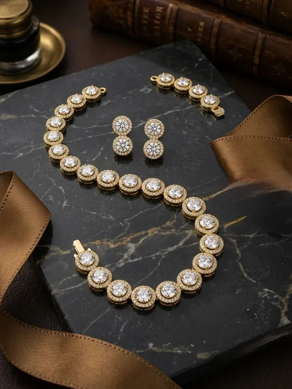 Gold_American_Diamond_Crystal_Necklace_Bracelet_Earrings_Set_For_Women