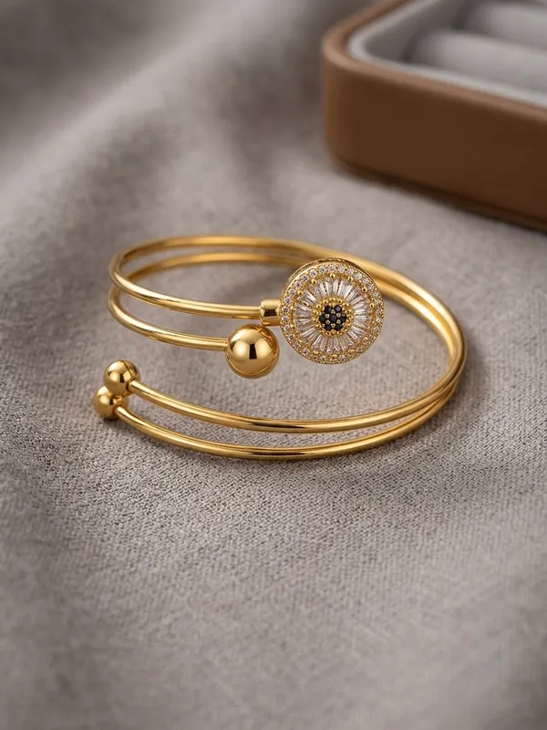 Gold_Copper_Crystal_Embellished_Open_Cuff_Bracelet_For_Women