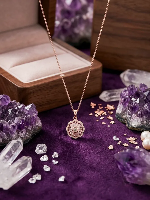 Rose_Gold_Stainless_Steel_Floral_Pendant_Necklace_For_Women