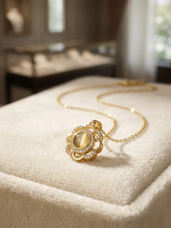 Gold_Stainless_Steel_Ornate_Decorative_Pendant_Necklace_For_Women