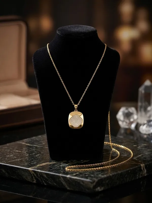 Gold_Stainless_Steel_Rhinestone_Pendant_Necklace_For_Women