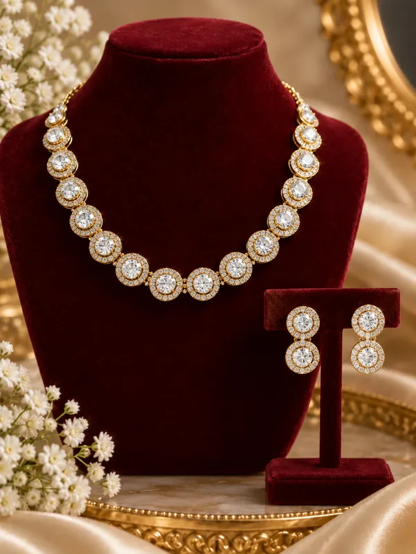 Gold_American_Diamond_Crystal_Necklace_Bracelet_Earrings_Set_For_Women