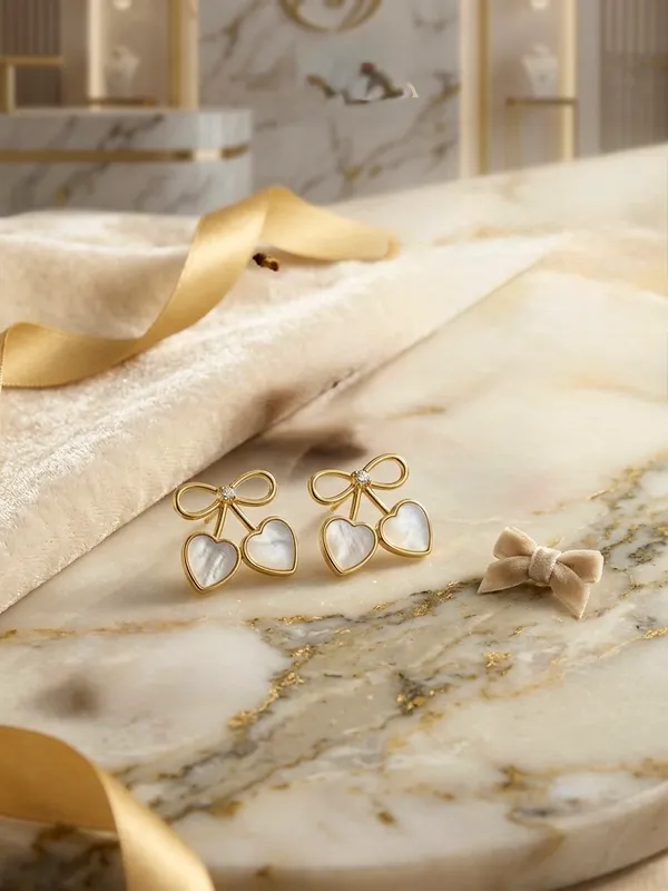 Gold_Alloy_Bow_Heart_Drop_Earrings_For_Women