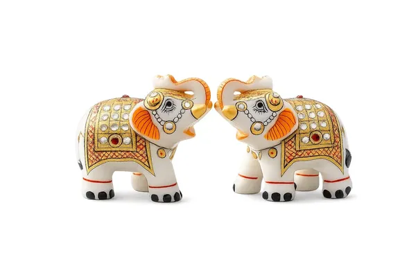 White_Marble_Elephant_Couple_Statue_Lucky_Feng_Shui_Elephant_Home_Decor_Set_Of_2