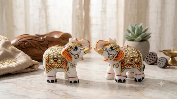 White_Marble_Elephant_Couple_Statue_Lucky_Feng_Shui_Elephant_Home_Decor_Set_Of_2
