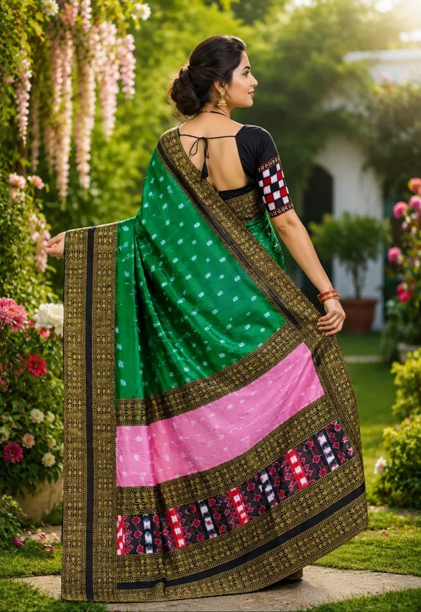 Green_Cotton_Printed_Saree_For_Women
