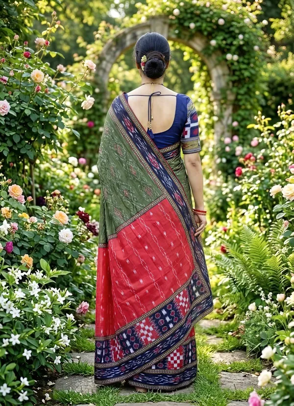 Red_Olive_Green_Cotton_Printed_Saree_For_Women