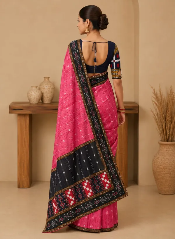 Pink_Black_Cotton_Printed_Ethnic_Saree_For_Women