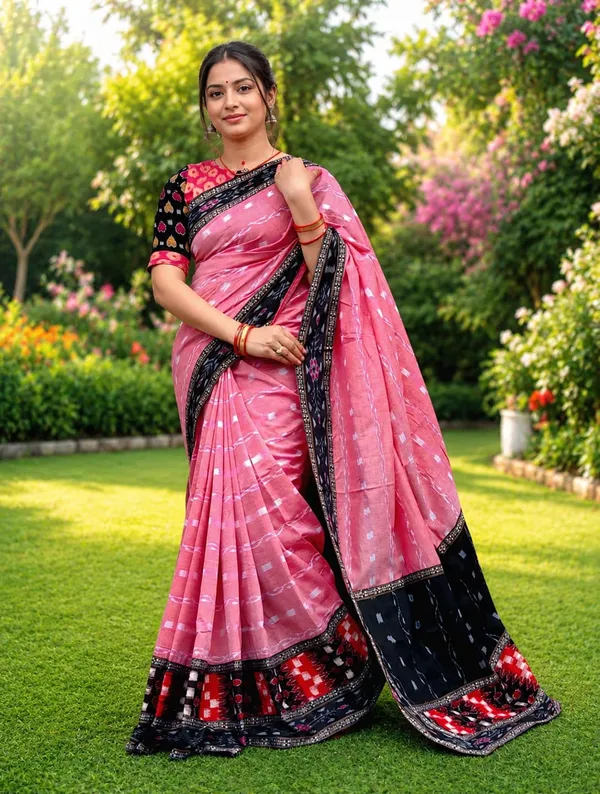 Pink_Cotton_Printed_Saree_For_Women