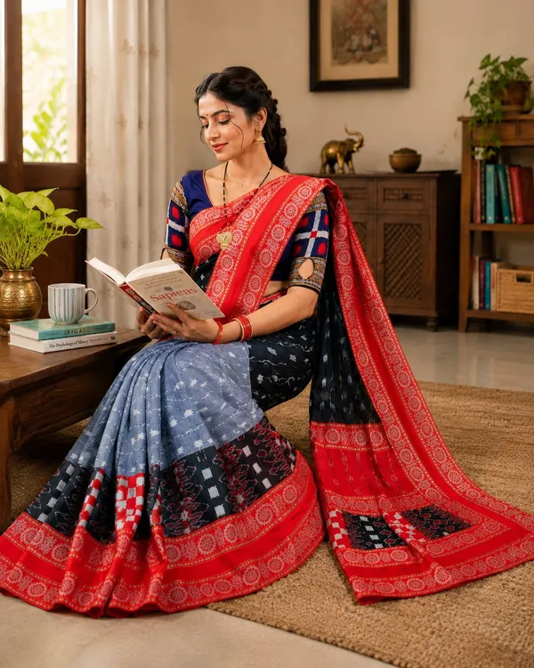 Multicolor_Cotton_Printed_Saree_For_Women