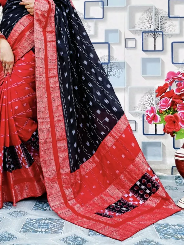 Red_Black_Cotton_Printed_Saree_For_Women