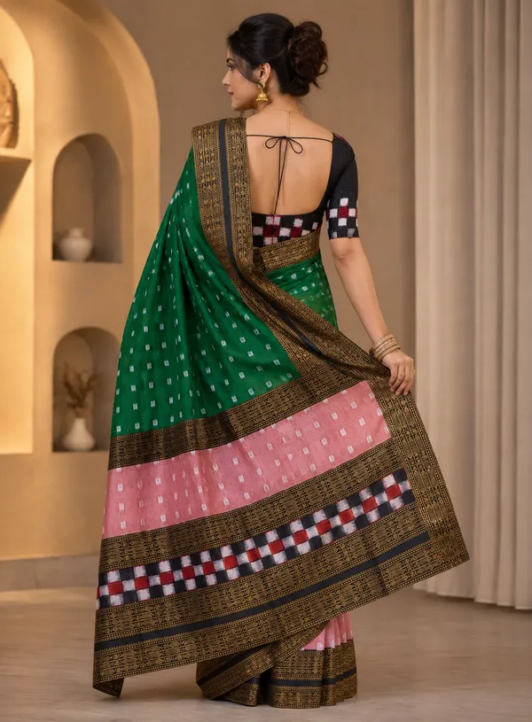 Green_Pink_Cotton_Woven_Saree_For_Women