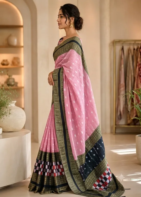 Pink_Cotton_Printed_Ethnic_Saree_For_Women
