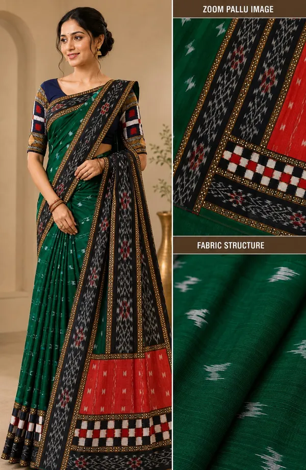 Green_Red_Cotton_Printed_Saree_For_Women