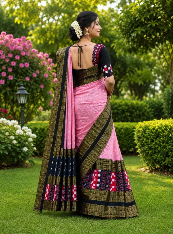 Pink_Black_Cotton_Printed_Ethnic_Saree_For_Women
