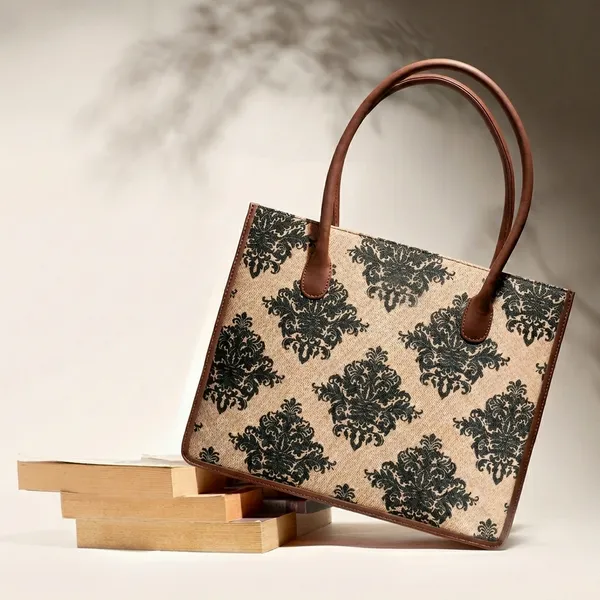 Beige_Fabric_Printed_Tote_Bag_For_Women