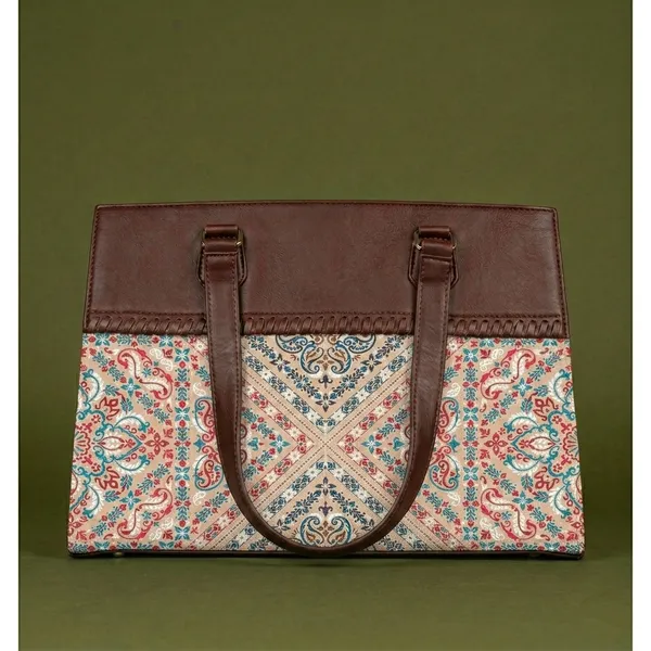 Brown_Fabric_Printed_Tote_Bag_For_Women