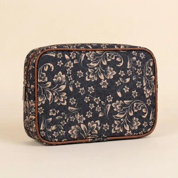 Black_Jute_Floral_Print_Cosmetic_Bag_For_Women