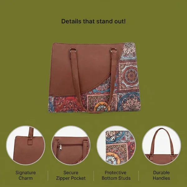 Brown_Leatherette_Printed_Tote_Bag_For_Women