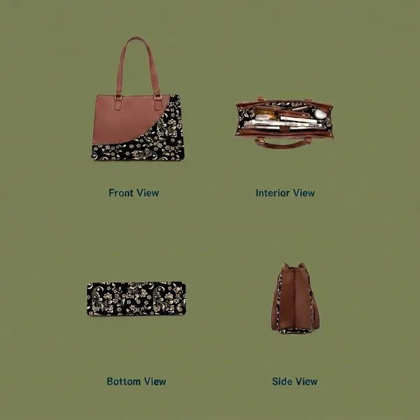 Brown_Floral_Print_Tote_Bag_For_Women