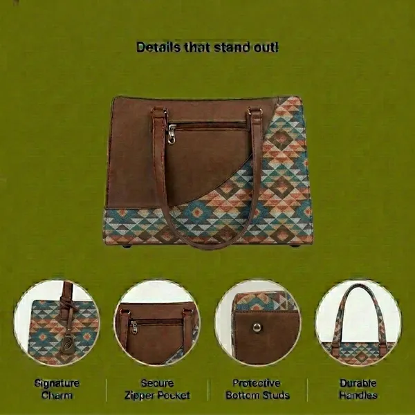 Brown_Geometric_Print_Tote_Bag_For_Women