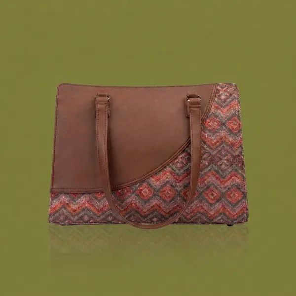 Brown_Printed_Tote_Handbag_For_Women