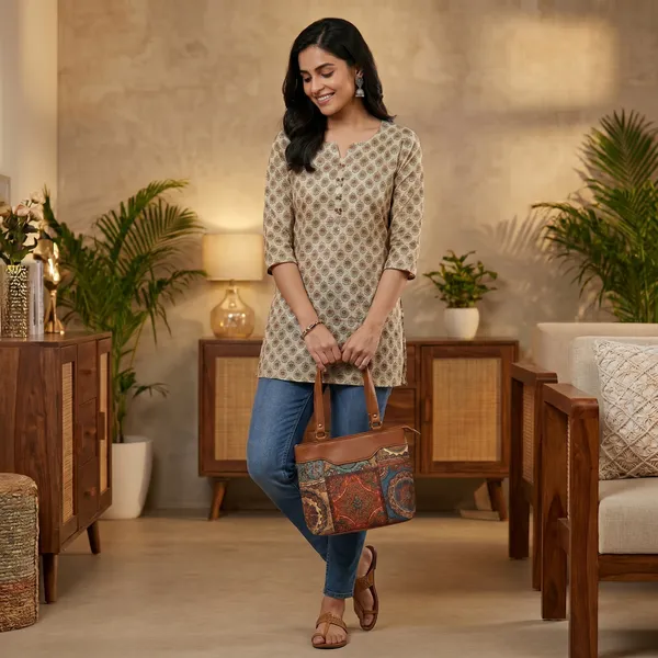 Brown_Printed_Fabric_Tote_Bag_For_Women