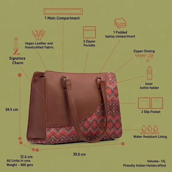 Brown_Printed_Tote_Handbag_For_Women