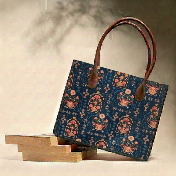 Blue_Printed_Tote_Bag_For_Women