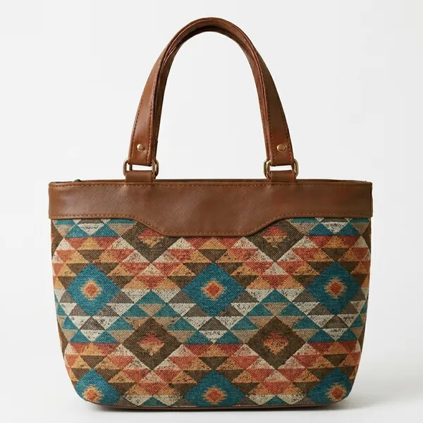 Brown_Printed_Fabric_Tote_Bag_For_Women